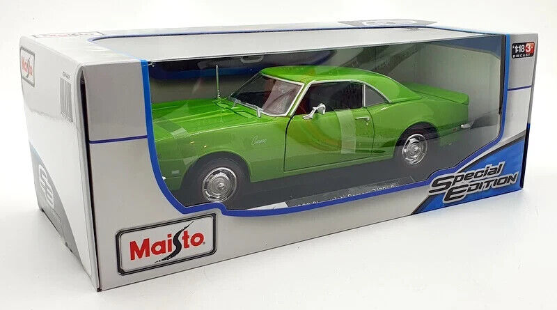 Maisto 1968 Chevrolet Camaro Z/28 Green Coupe 1:18 diecast Car