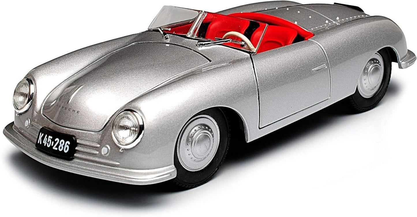 Official Porsche 356 No. 1 Roadster 1948 Alloy Diecast Car 1:24 WELLY MODEL TOY