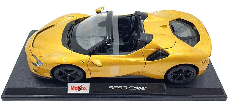 Maisto Ferrari SF90 Spider 1:18 Scale Diecast Model Car Gold