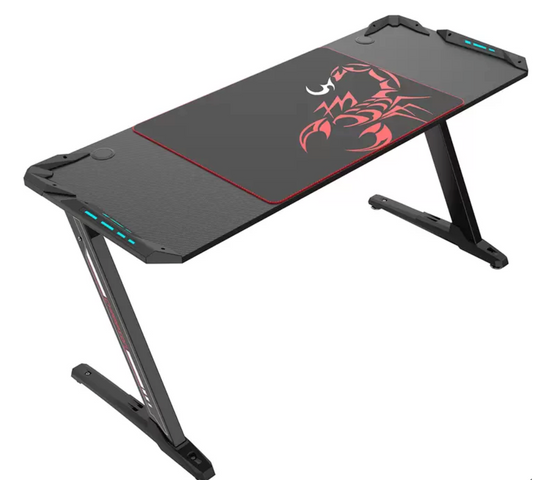 Eureka Ergonomic Gaming Desk with RGB Lights Z60