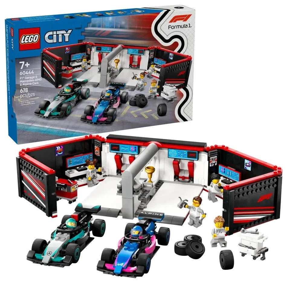 LEGO 60444  City F1 Garage & Mercedes-AMG & Alpine Cars - Brand New Sealed