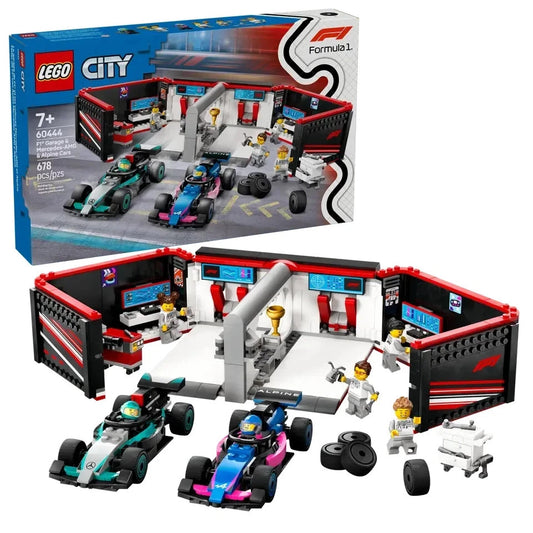 LEGO 60444  City F1 Garage & Mercedes-AMG & Alpine Cars - Brand New Sealed