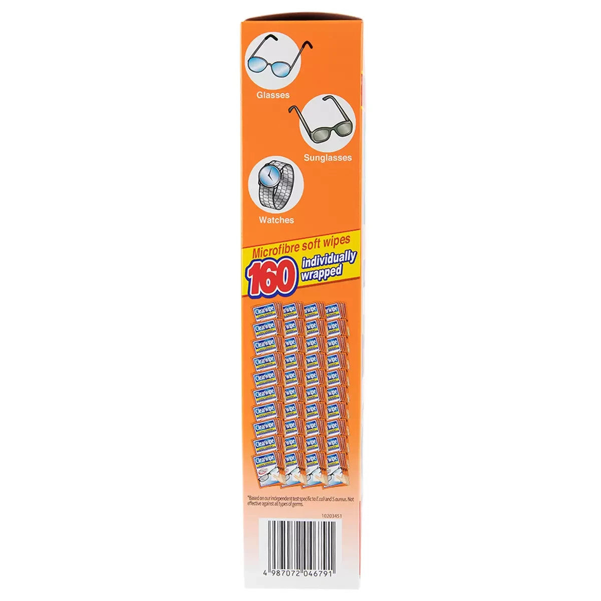 Clearwipe Lens Cleaner 160 Pack Quick Drying And Streaking Fee No Scratching