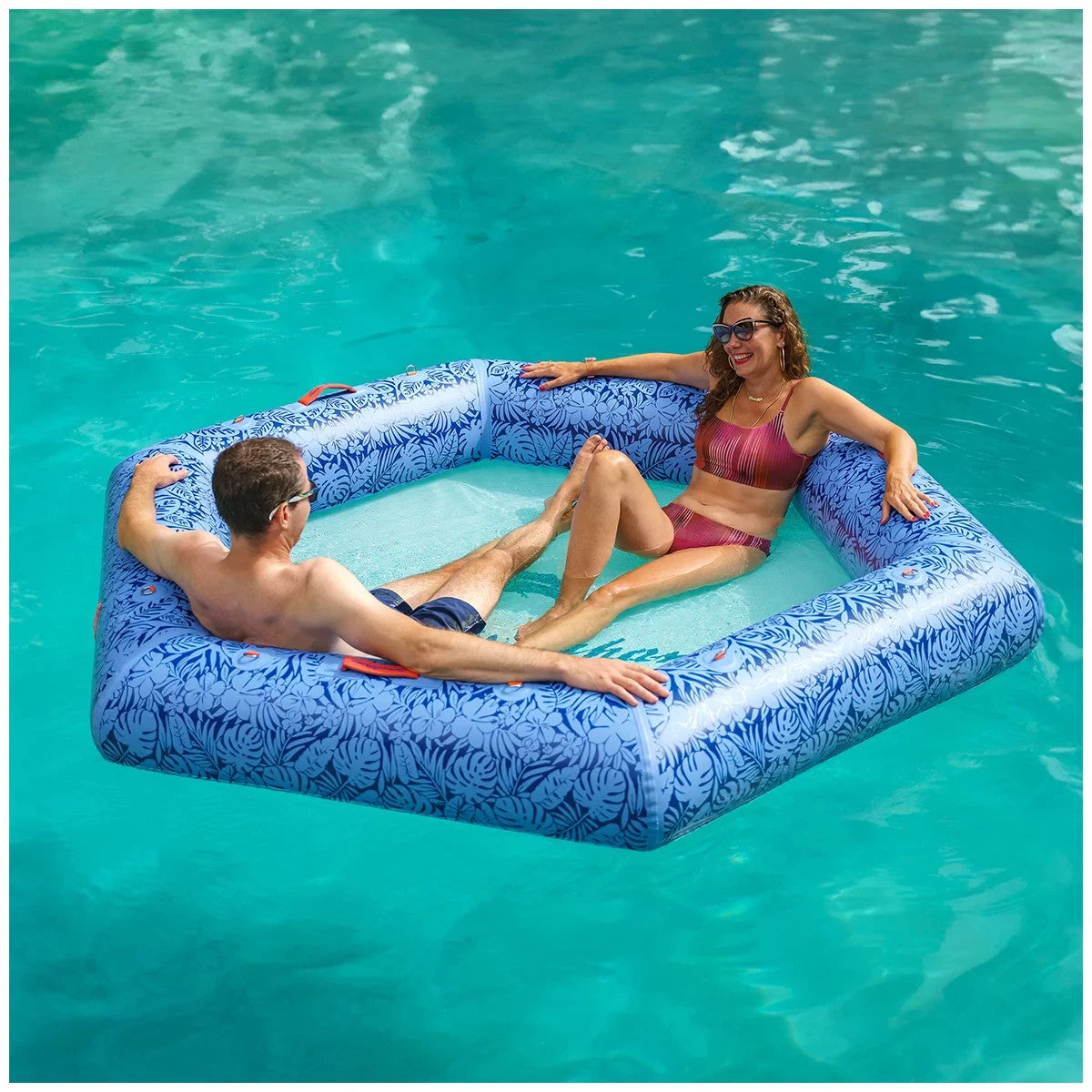 Tommy Bahama 2.44M Inflatable Water Hammock, Summer Swimming Pool and Beach Fun
