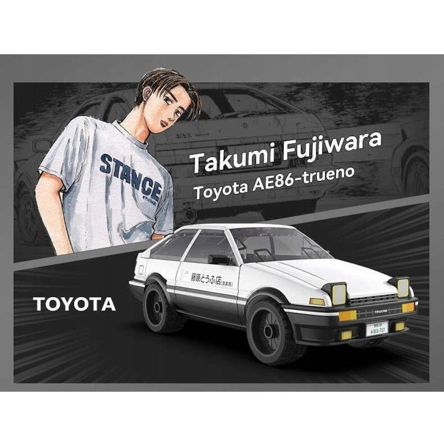 CaDA Initial D Toyota AE8 Trueno Brick Construction Kit Takumi Fujiwara Age 8+