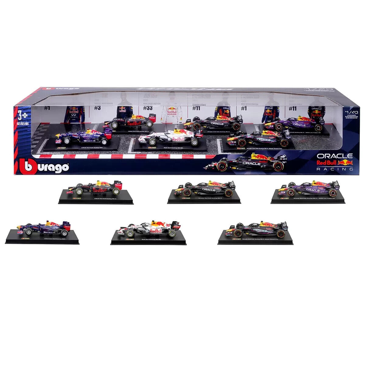 Maisto 1:43 Formula Racing Die Cast 6 Pack Red Bull F1 Highly detailed model