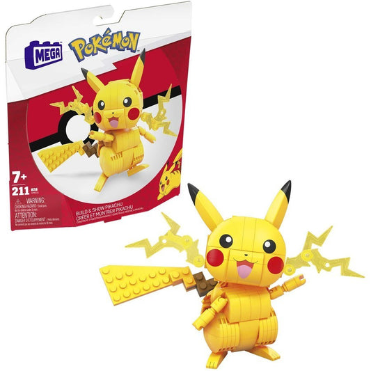 MEGA Pokémon Pikachu Building Set With 211 Pieces Poseable Limbs New Pokemon