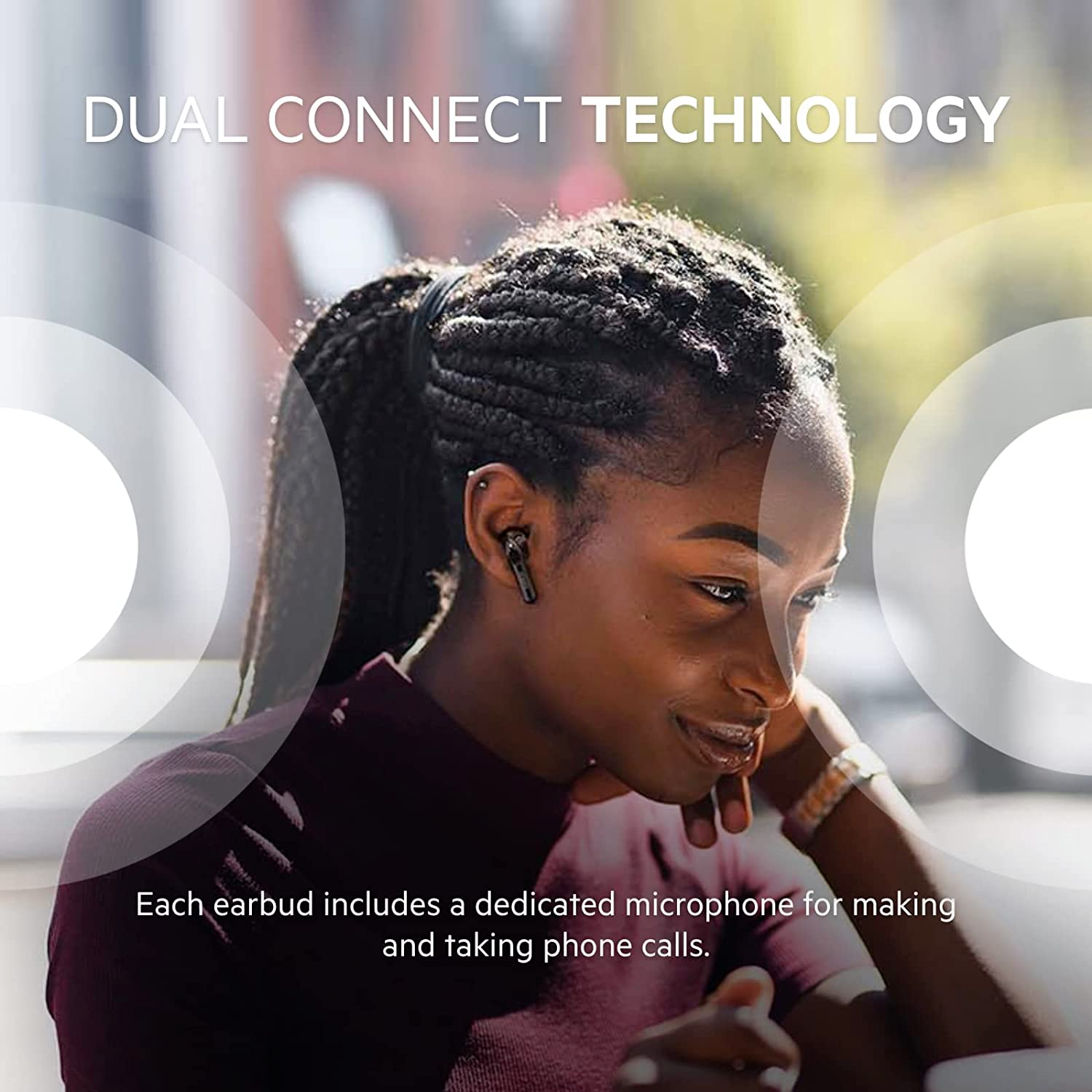 SOUNDFORM  Move plus True Wireless Headphones w/ Qi Wireless Charging Case Black