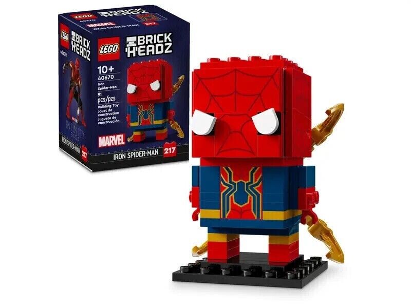 LEGO BRICKHEADZ  Iron Spider Man 40670 Brick Headz Spiderman
