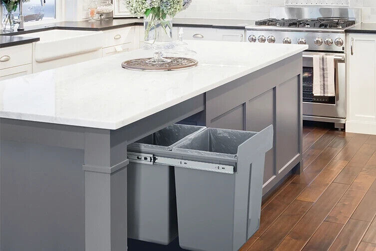 Ovela 40L Twin Pull Out Kitchen Rubbish Bin