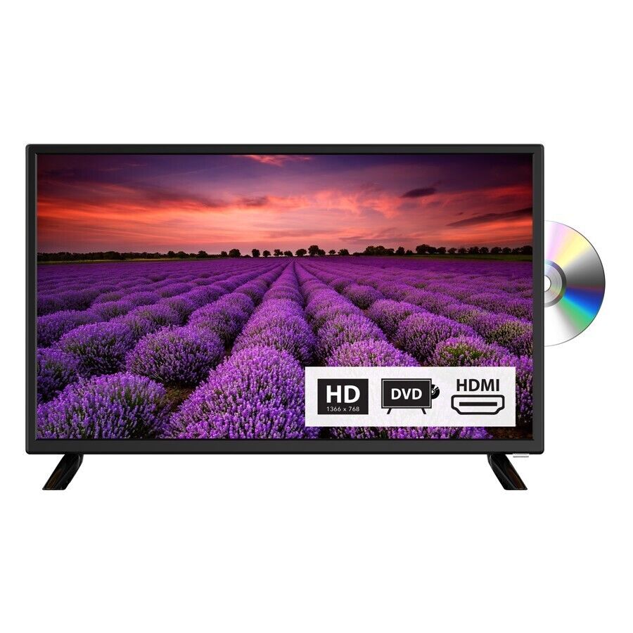 AIWA 24" Inch HD LED LCD TV with Built-In DVD Player Combo 12v for Caravan Car