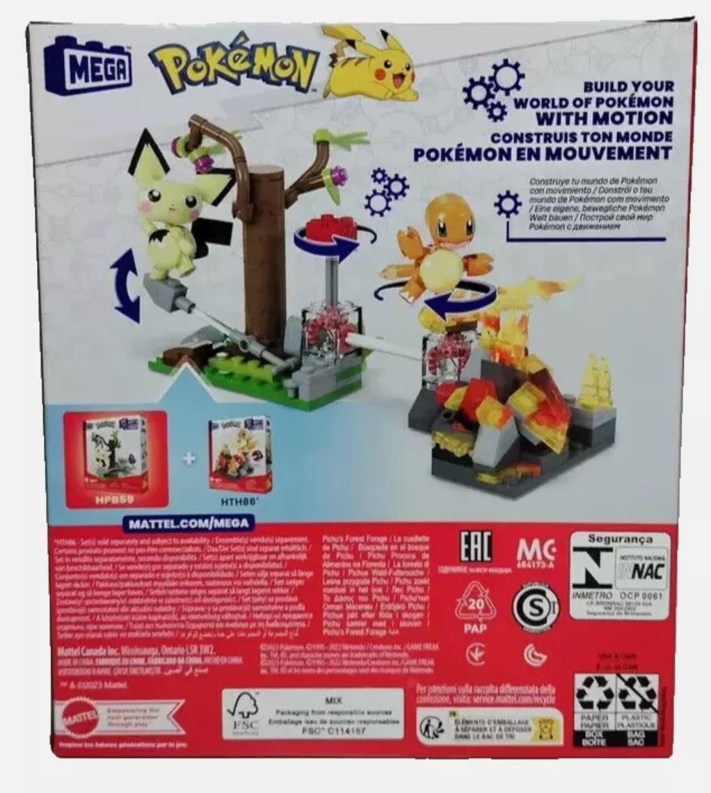 Mega Pokemon Pichus Forest Forage Build with Motion Age 6+ 84 Pcs