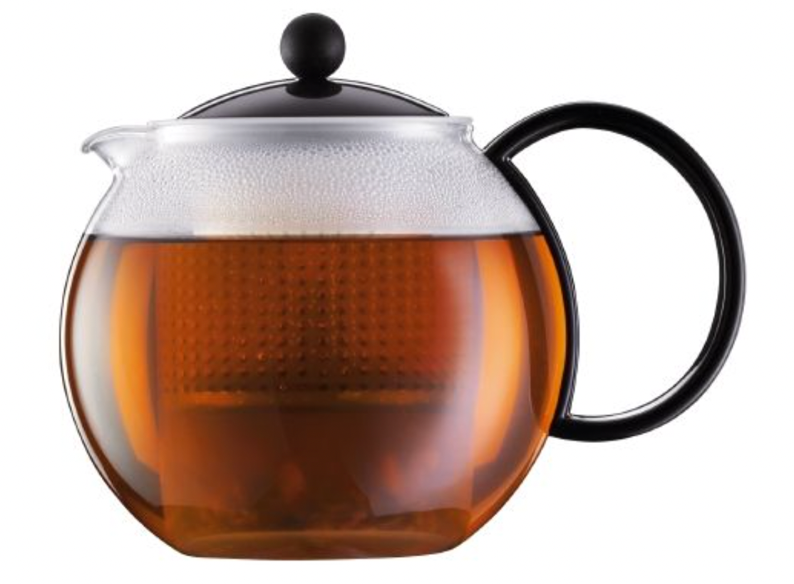Bodum 1844-01 Assam Tea pot Press 1L Clear Glass Teapot