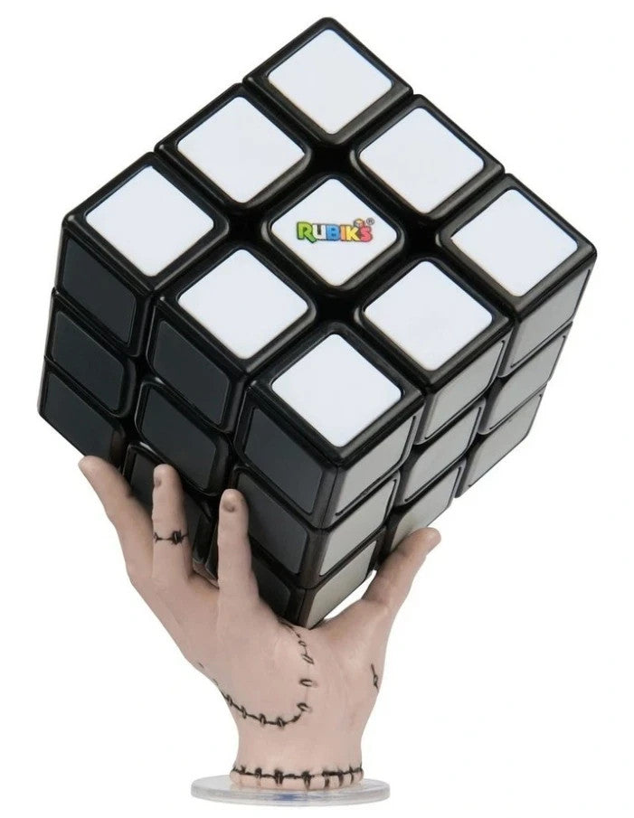Rubik's Cube Wednesday Greyscale Cube include "Thing" display stand
