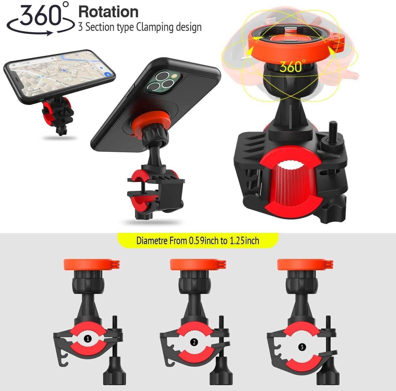 Twist Lock Motorcycle Bike Scooter Handlebar Mount Holder for iPhone 12 11 XR