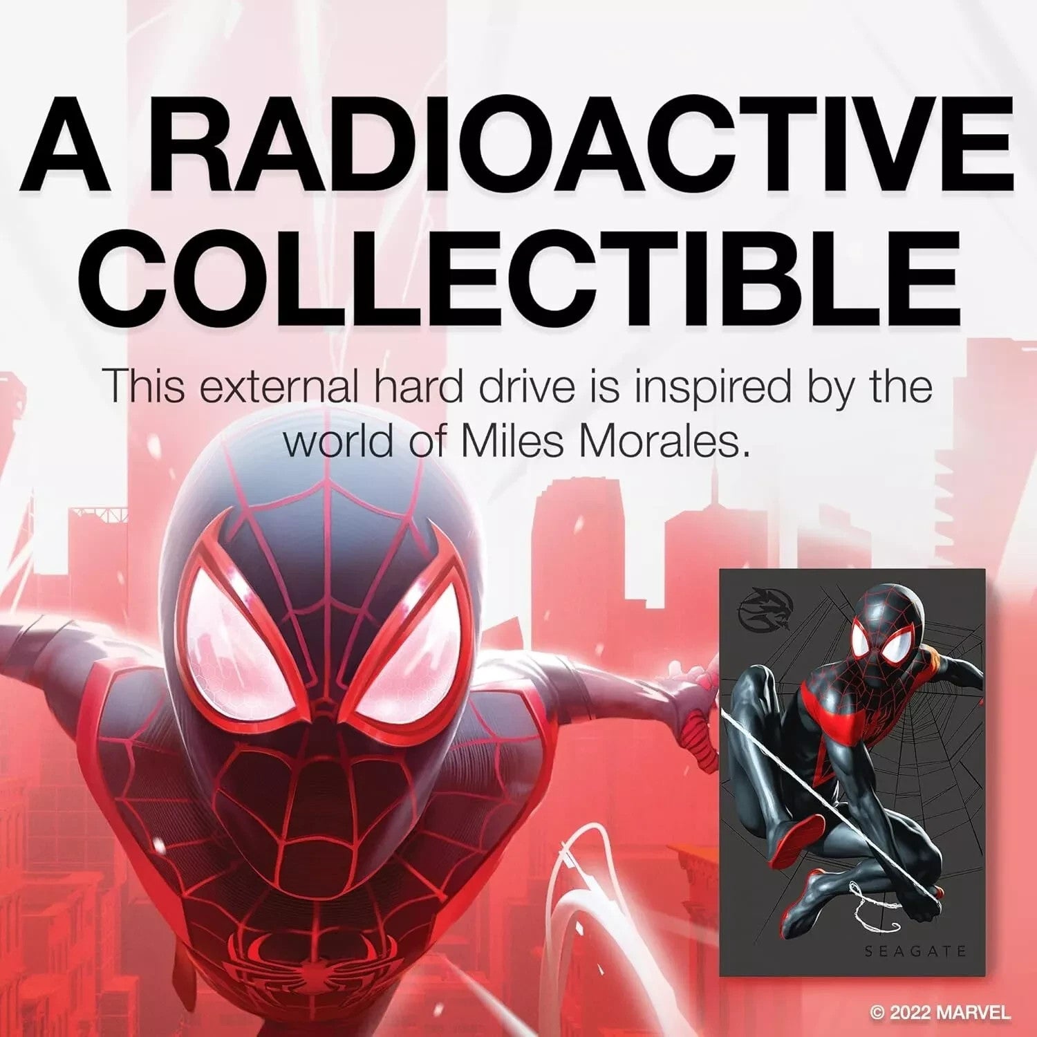 Seagate FireCuda External Gaming Hard Drive 2TB Marvel Miles Morales RGB LED