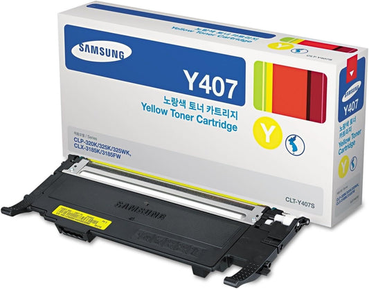 Samsung Genuine CLT-Y407 YELLOW Toner (SU476A) For CLP320N CLP325 1K Pages