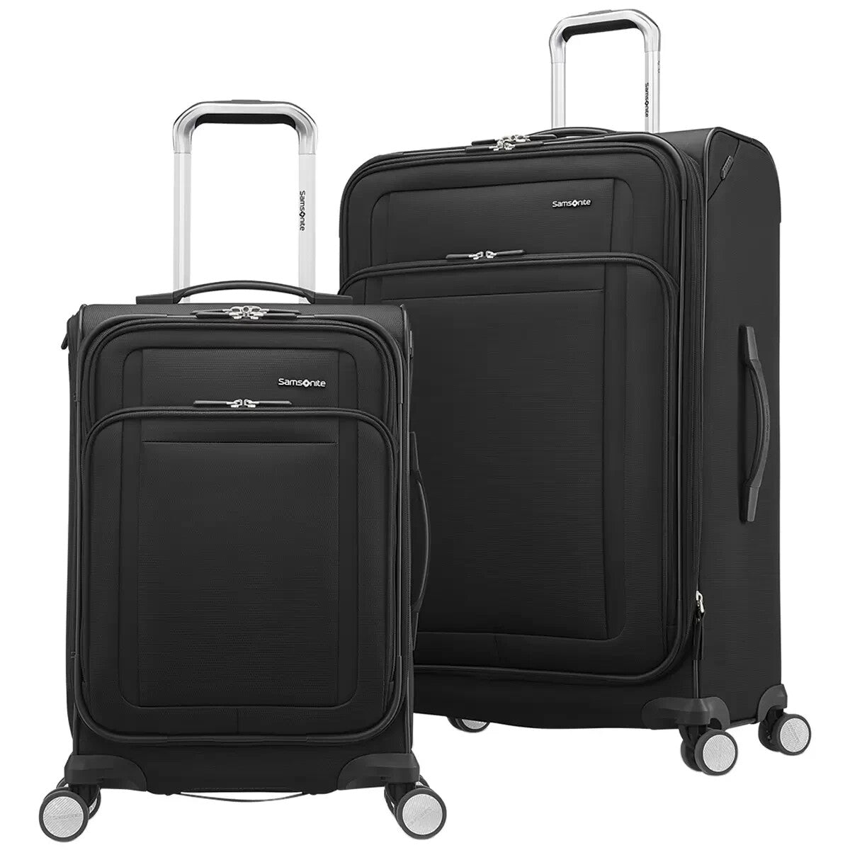 Samsonite Renew Softside Travel Luggage Suitcase Set 2 Piece Black 76cm + 57cm