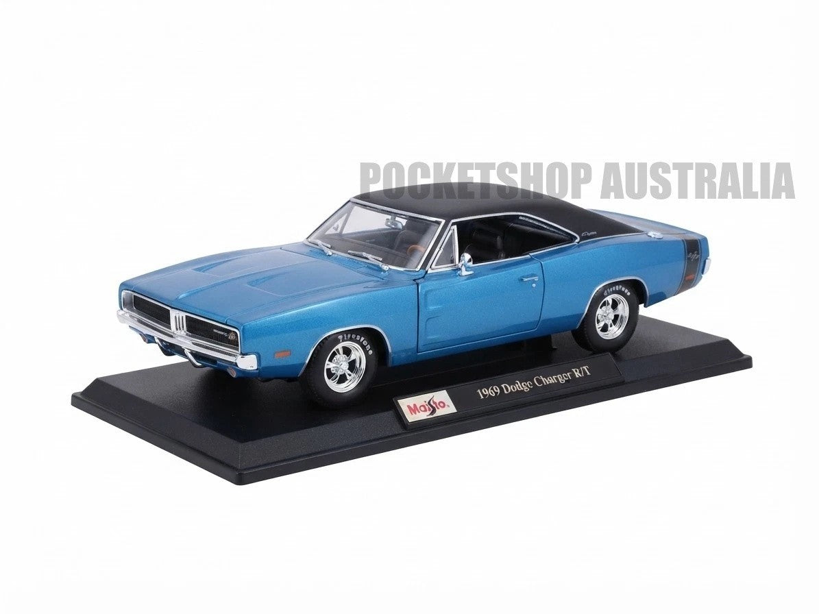 Maisto 1:18 Diecast Special Edition – 1969 Dodge Charger R/T (Blue)