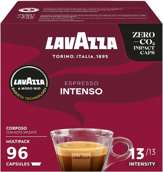 96 Capsules Lavazza A Modo Mio Espresso Intenso Coffee Pods Medium-Dark Roasting
