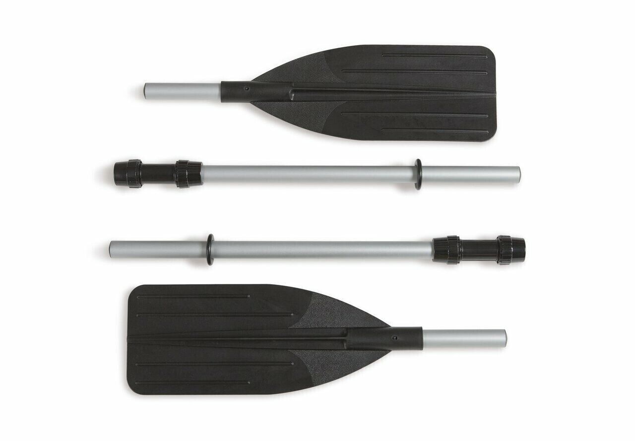 Intex Seahawk Inflatable 4 Person Boat Set Fishing Water Boating Pump Paddle Oar