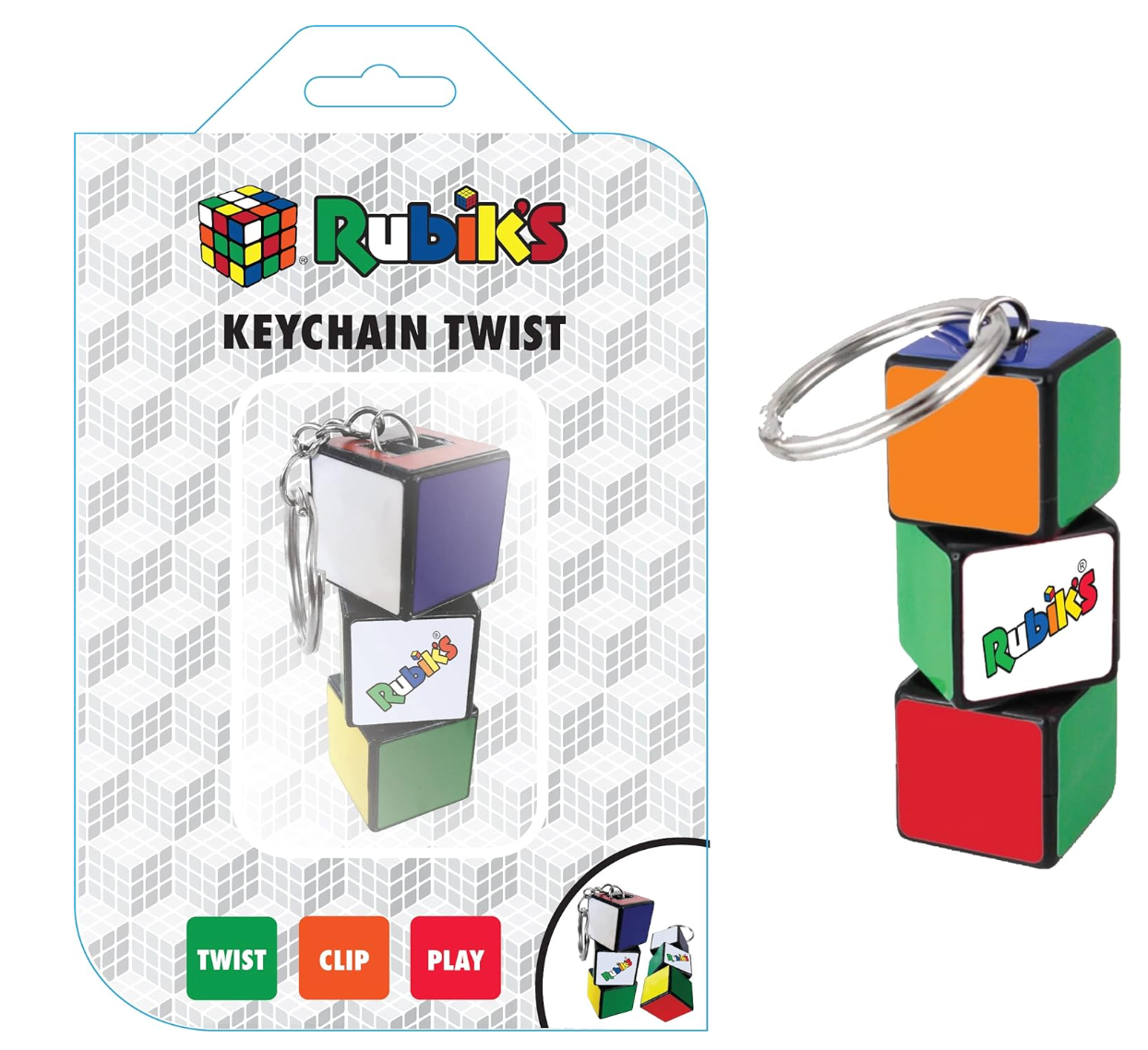 Rubik's Keychain Twist Clip Play Age 5+
