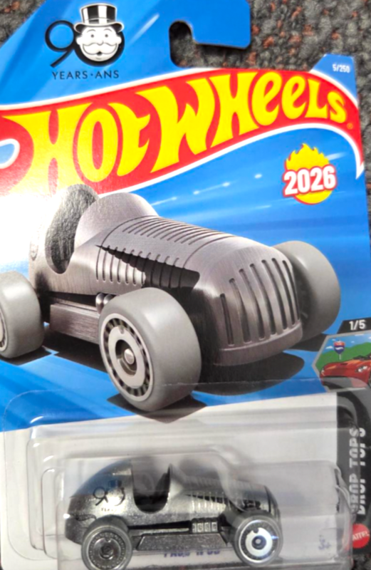 Hot Wheels 2026 Monopoly 90 Years ANS Pass 'N Go 5/250 Drop Tops 1/5