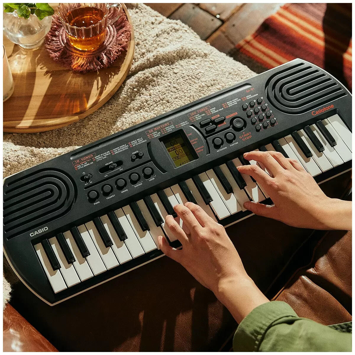 Casio Casiotone SA81 44-Key Musical Portable Mini Electric Keyboard Black