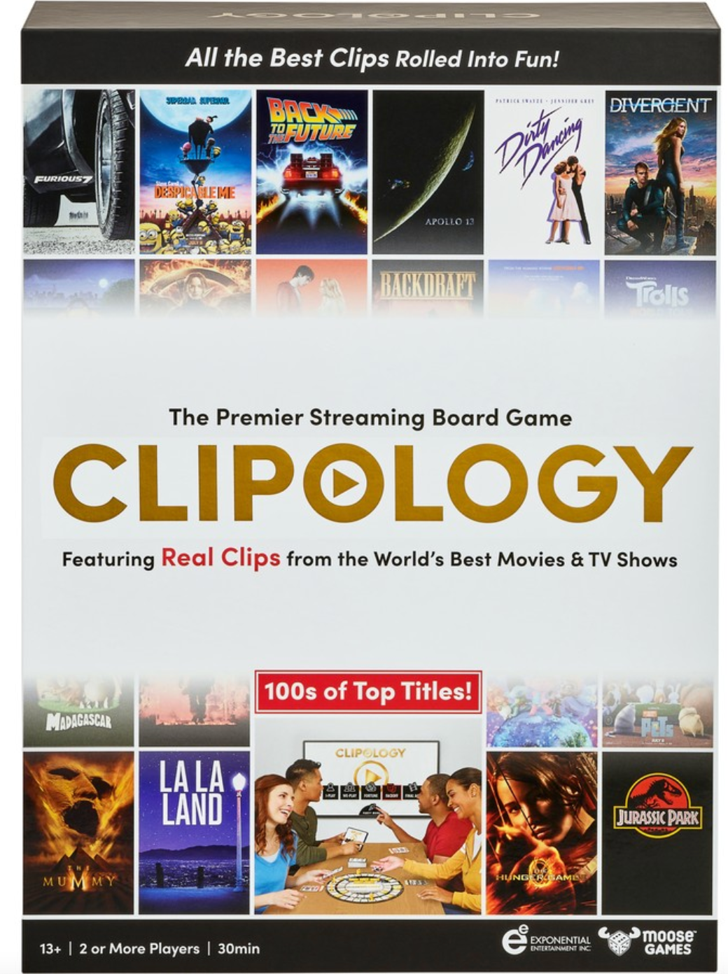 Clipology Movie Trivia BoardGame Family Fun Party Play Age 13+ 2+ players 30mins