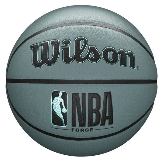 Wilson NBA Forge Light Blue Grey High-Performance Pro Seam Basketball out/indoor