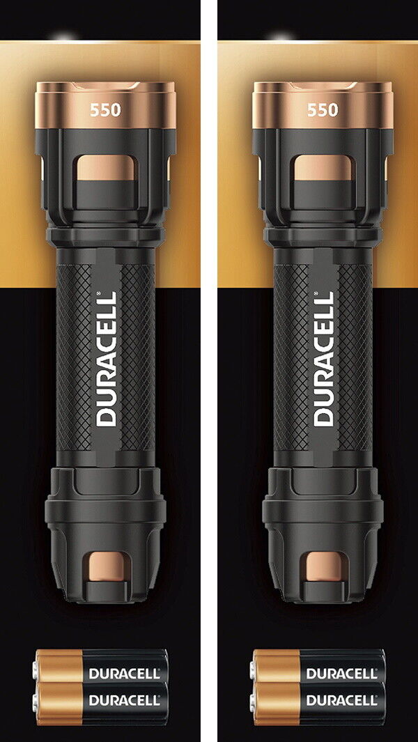 1 to 3-Pack Duracell Ultra 550 Lumens Aluminum LED Flashlight Batteries included