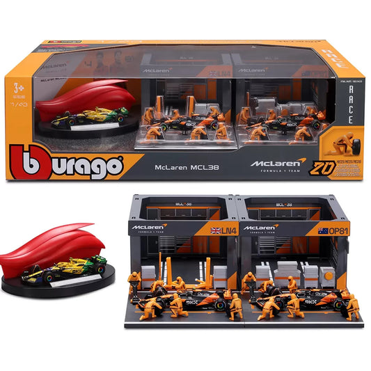 Bburago F1 McLaren MCL38 Deluxe Pack – #4 Lando Norris & #81 Oscar Piastri