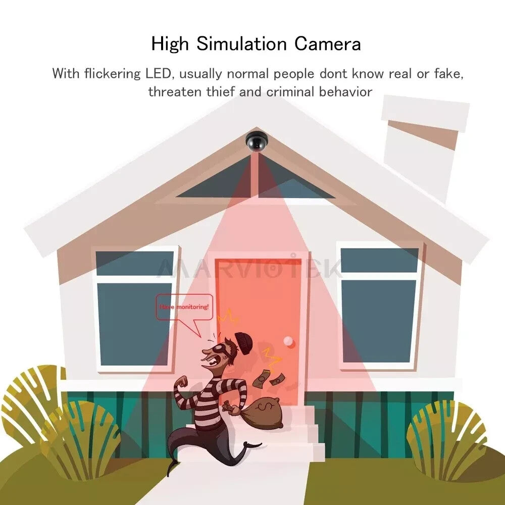 Motion Detection Senor Dummy Fake Surveillance CCTV Security Dome Camera