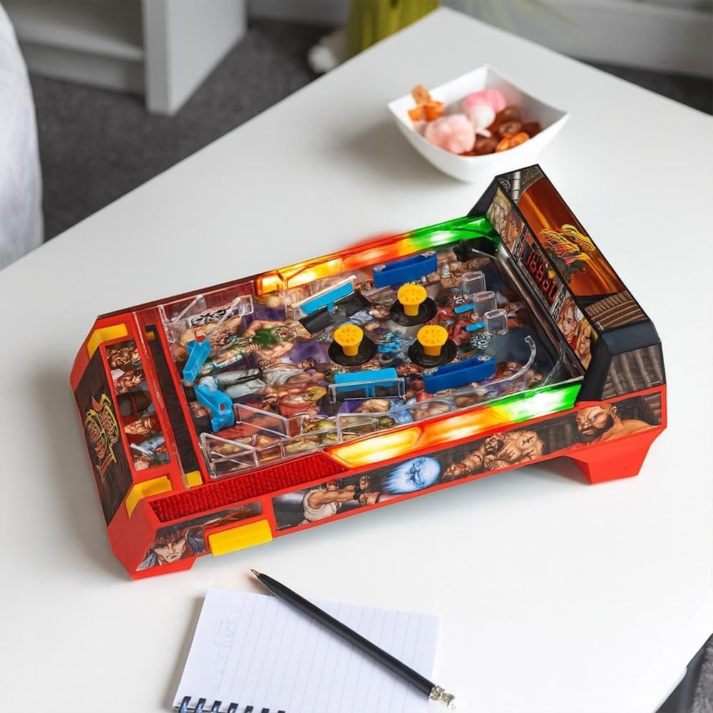Electronic Arcade Pinball Game Capcom Street Figher 2 Edn Ages 6+ Years