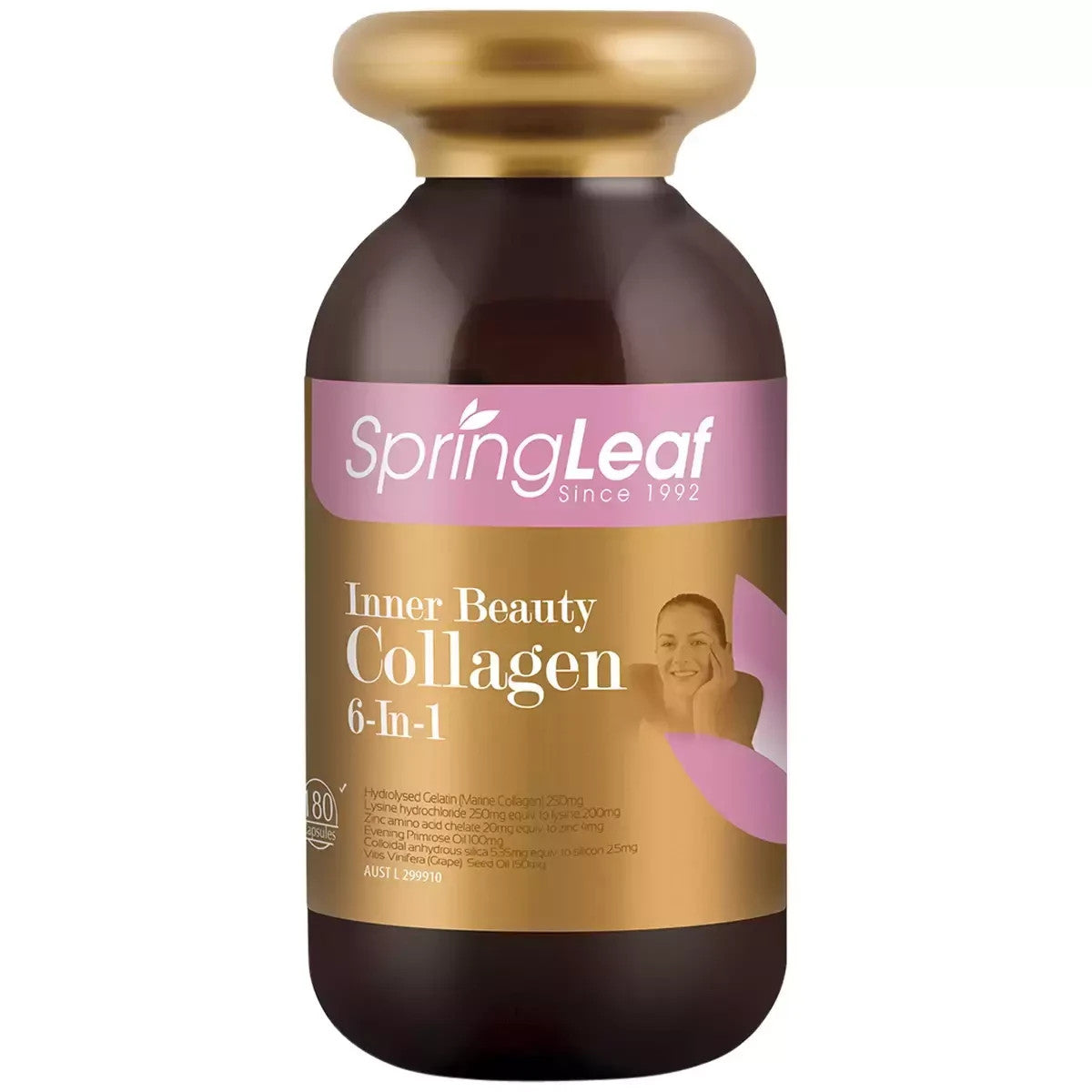 Spring Leaf Inner Beauty Collagen 6 in 1 180 Capsules Skin Beauty