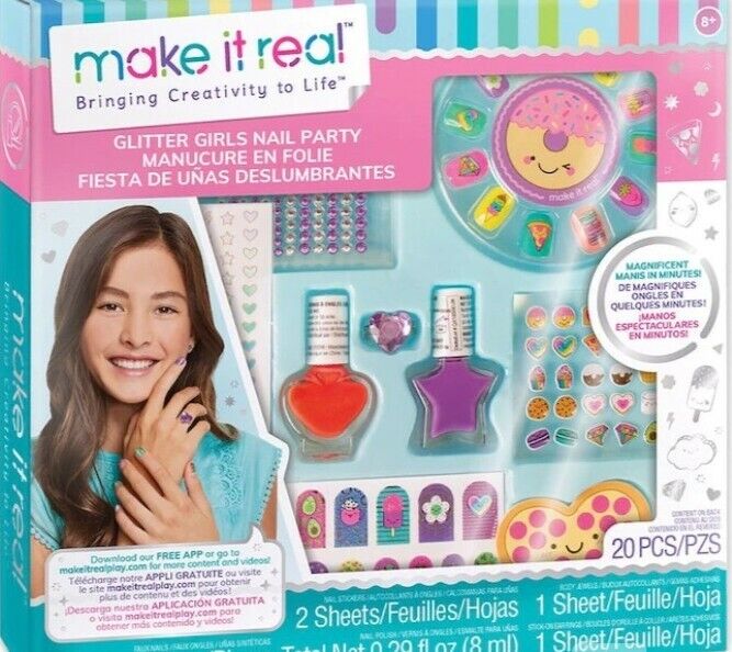 Make It Real: Glitter Girls Nail Party Kit Brand New