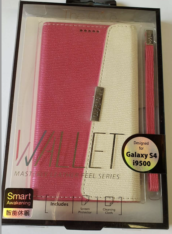 Leather MOMAX For Samsung Galaxy S4 i9500 Core Flip Wallet Pink Brand New