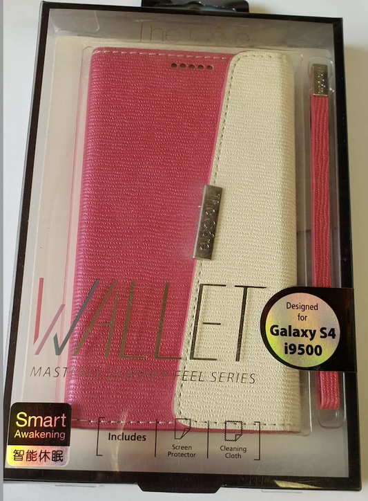 Leather MOMAX For Samsung Galaxy S4 i9500 Core Flip Wallet Pink Brand New