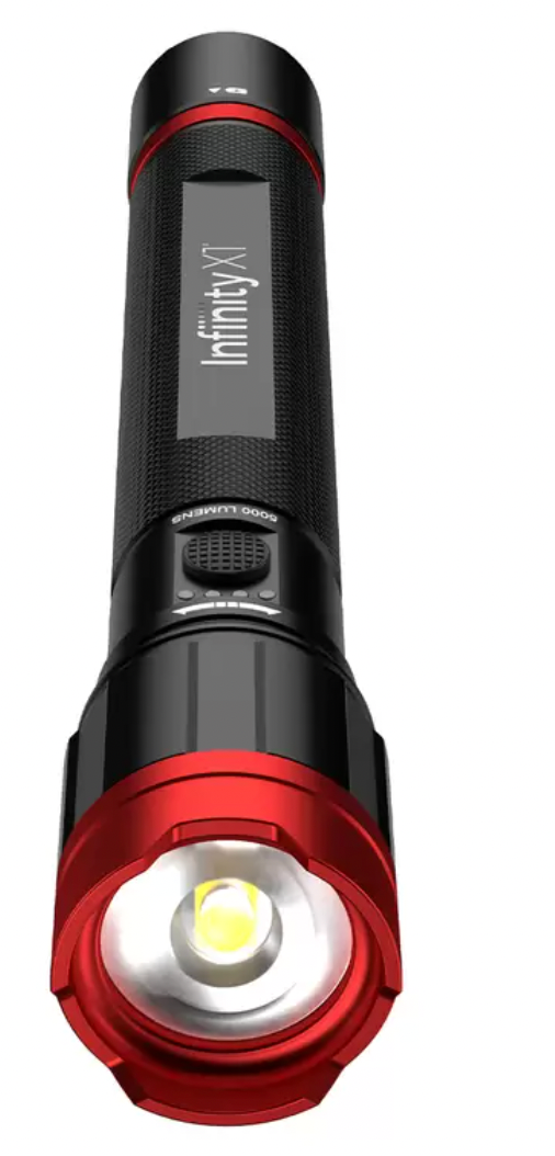 Infinity Focusing Flashlight 5000 Lumen Dual Power
