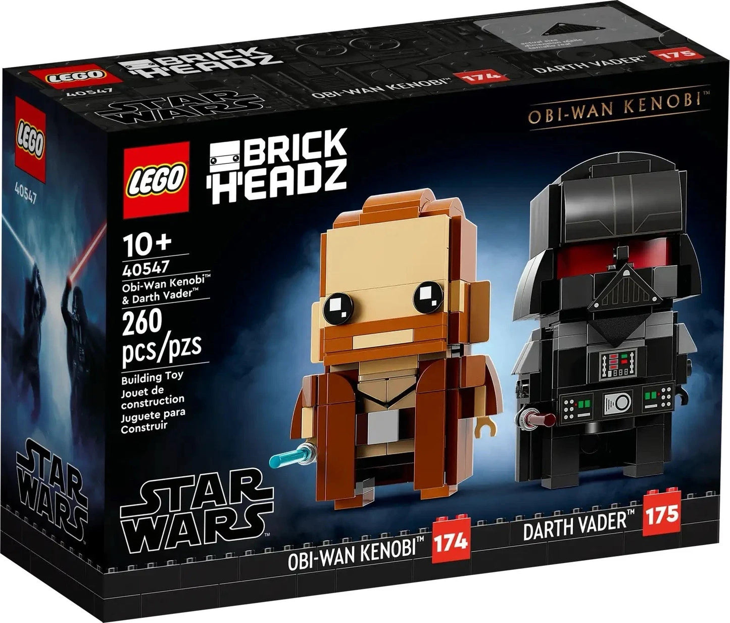 LEGO Star Wars BrickHeadz 40547 - Obi-Wan Kenobi & Darth Vader-  New - Free Post