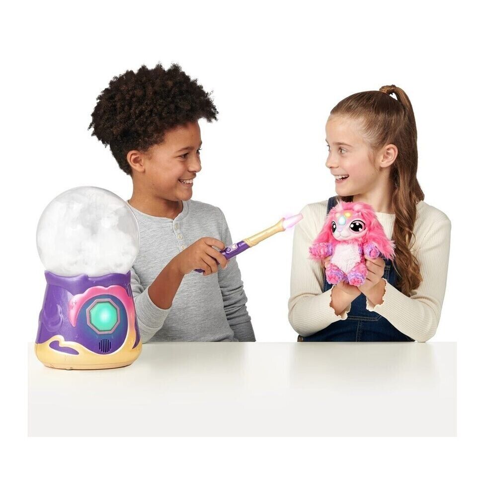 MAGIC MIXIES Magical Misting Crystal Ball with Interactive 20.3cm Pink Plush Toy