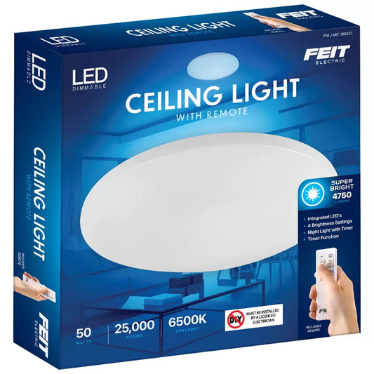 Feit Electric LED Dimmable 6500K Daylight Round Ceiling Light w/ Remote Control