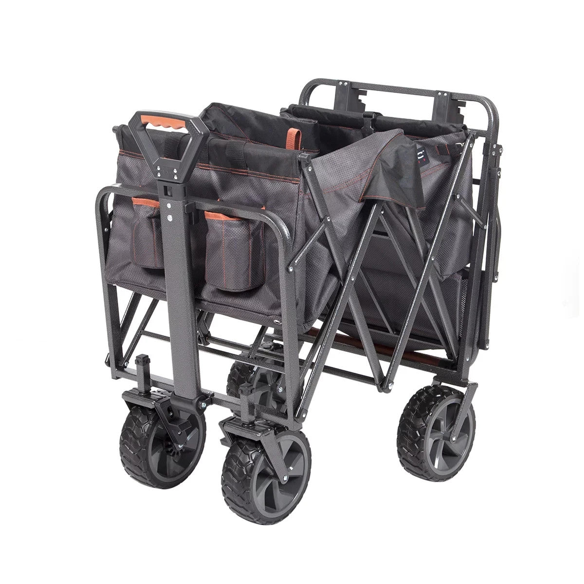 Mac Sports Deluxe Push Pull Folding Wagon with Brakes