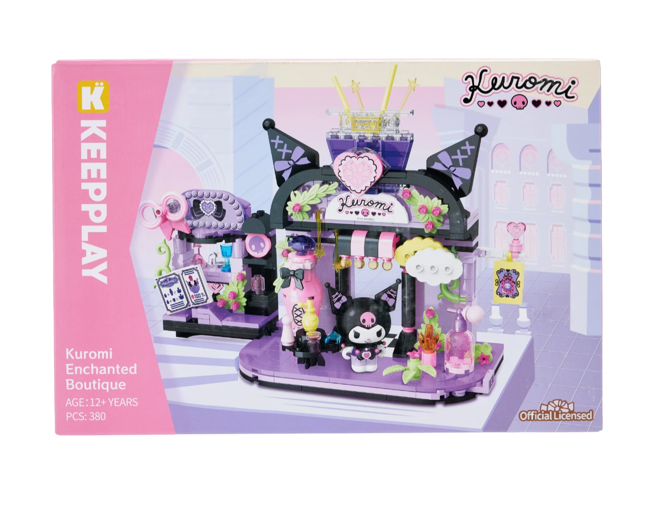 KeepPlay Sanrio Kuromi Enchanted Boutique 380-Piece Building Brick Playset