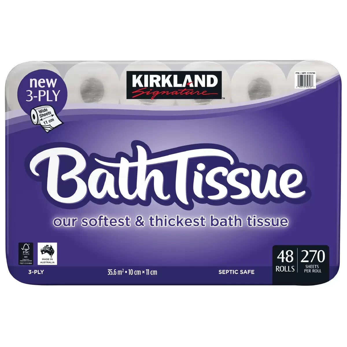 Kirkland Signature Bath Tissues Toilet Paper Wipes 3 Ply 48x 24x 12x 270 Sheets
