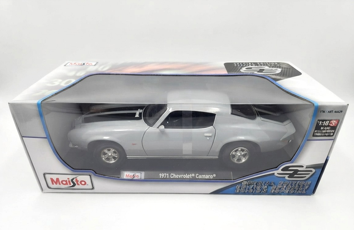 Maisto 1:18 Diecast Special Edition Car – 1971 Chevrolet Camaro (Grey)