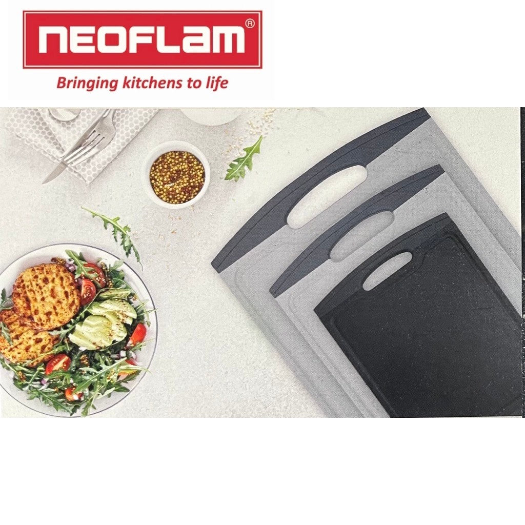 Neoflam Clean Chop Marble Look Cutting Chopping Board 3 pcs set BPA FREE