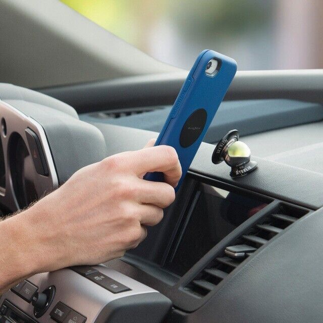 ATTRACT-I 3D Multifunctional Rotary Magnetic Smart Phone Car Holder WHITE base