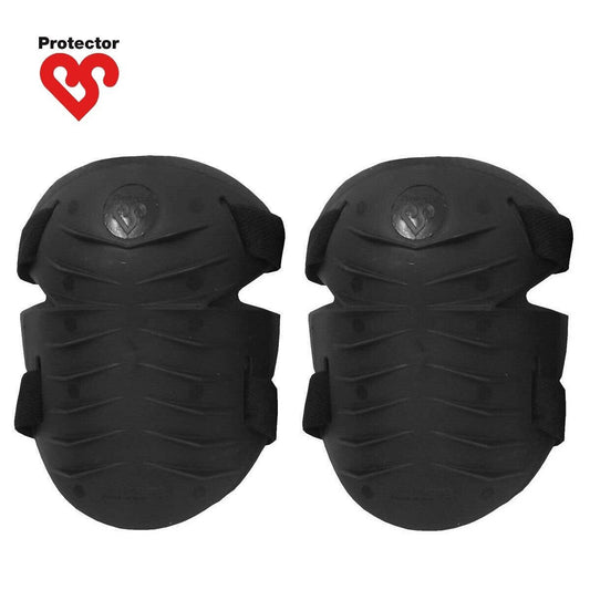 Protector Tradesman Kneepads Twin Straps Ribbed Flat Hard Outer Surface