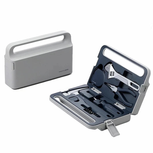 HOTO 16-Piece Household Tool Kit Set with Case